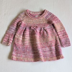 joe fresh ombre knit sweater dress with wool pink purple 12-18 months baby girl
